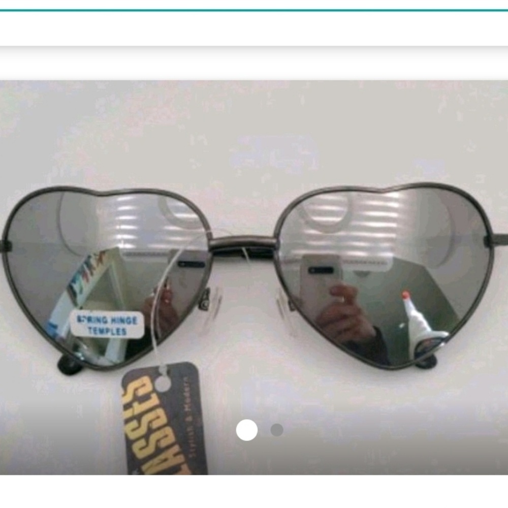 SOLD! Heart Reflective Sunglasses
